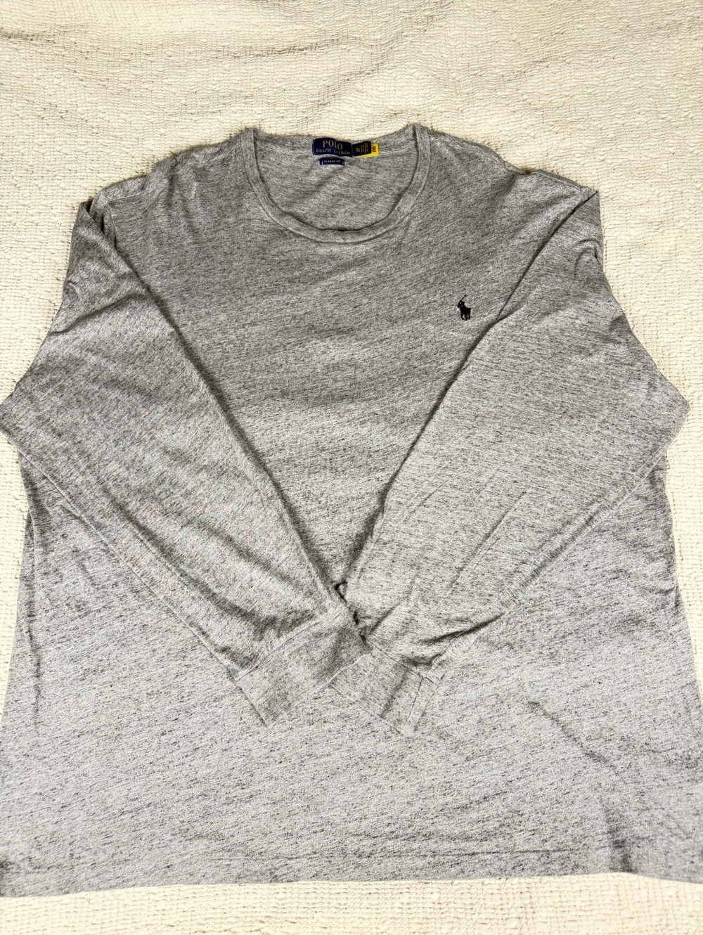 Polo Ralph Lauren Gray Long Sleeve T Shirt Classic Fit Size M